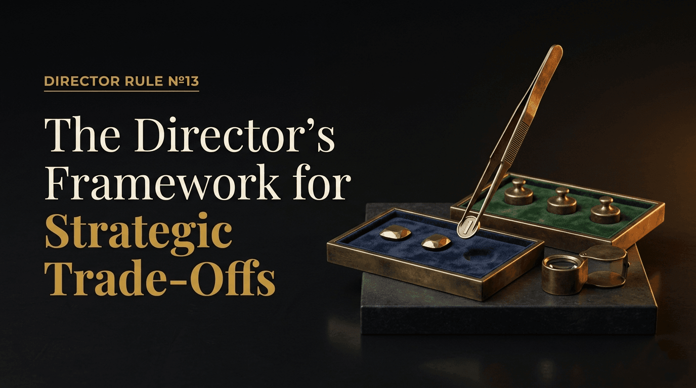 The Director’s Framework for Strategic Trade-Offs