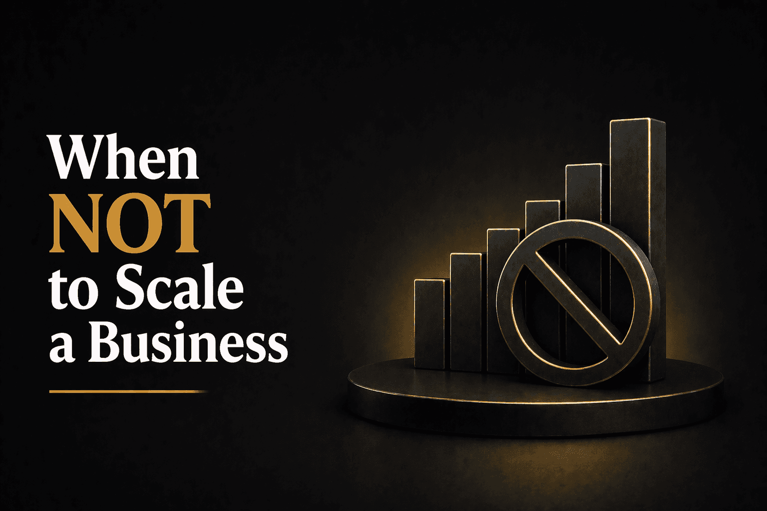 When NOT to Scale a Business