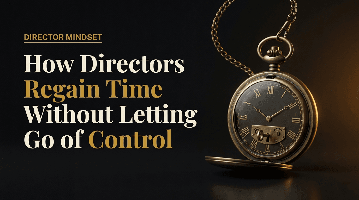 How Directors Regain Time Without Letting Go of Control