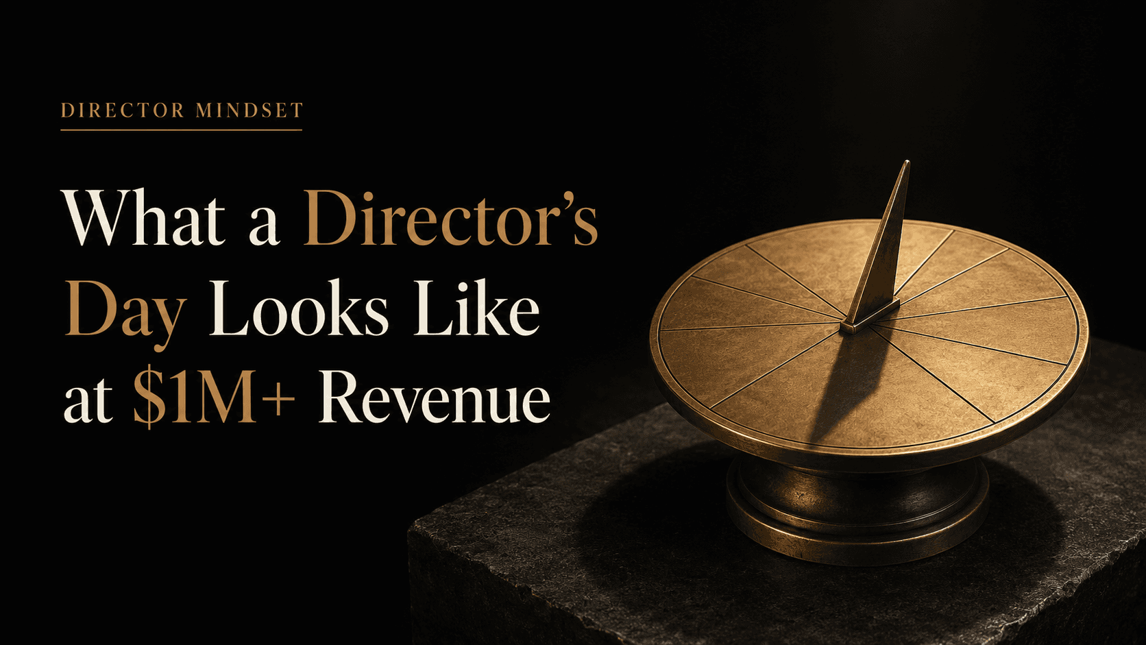 What a Director's Day Actually Looks Like at $1M+ Revenue